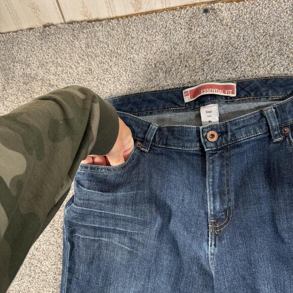 Gap Jeans Womens 8L Blue Essential Fit Dark Wash Stretch Straight Leg Mid Rise - Picture 6 of 14